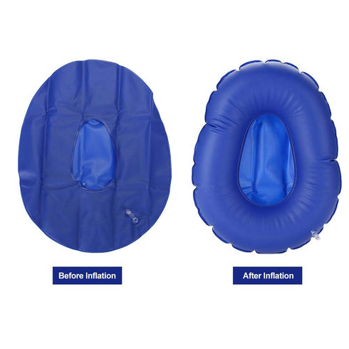 Sonew Professional Air Inflatable Potty Blue Seat Cushion Portative Chair Cushion Foldable Back Cushion by Sonew
