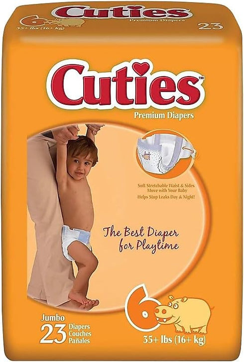 Cuties 72926 Premium Jumbo Diapers Size 6 92/PK (CR6001)