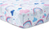 Funhouse Let's Chase Rainbows Toddler Bedding Set - 4 Piece Comforter, Sheet Set for Girls Bed, Pink