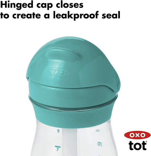 9 OXO Tot Transitions ounce Straw Cup, Teal