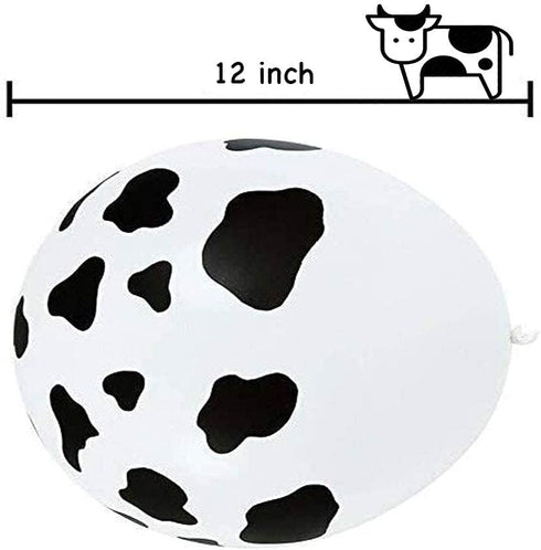 25 PCS Cow Balloons, Funny Cow Print Balloons for Cowboy Party Western Theme Birthday Decorations