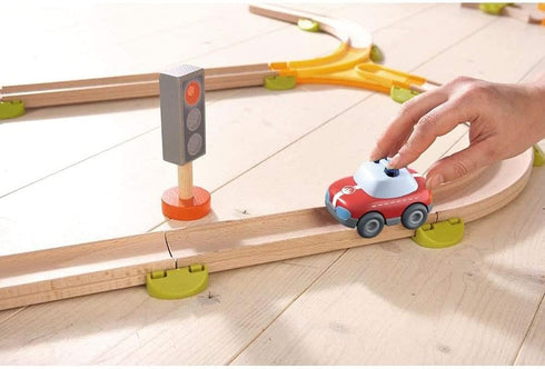 HABA Kullerbu Red Fire Truck Car with Momentum Motor - Ages 2+ - Enjoy with or without Kullerbu Track System