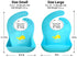 2-Pack Waterproof Silicone Baby Bib – Lightweight Comfortable Easy-Wipe Clean (Green/Blue, Small)