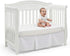 100% 14 Inch EVERYDAY KIDS White Pleated Crib Skirt; Natural Cotton Nursery Crib Bedding Skirt for Baby Boys and Girls;