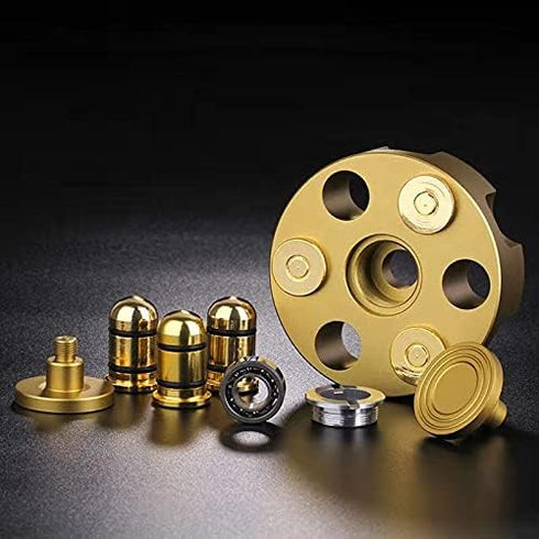 Alloy Metal Fidget Spinners Toy - Cool Sensory Handheld Finger Spinner for Stress Relief, Gold