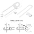 Sliding Cabinet Locks, U-Shaped Adjustable Child Safety Locks for Drawers, Closets, Refrigerators, 4PCS