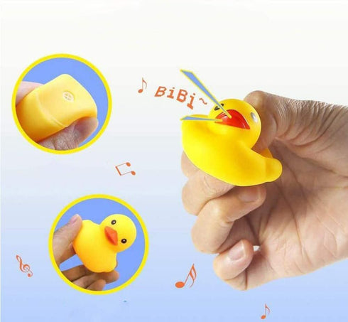 Bath Duck Toys 12 PCS Yellow Rubber Ducks Squeak & Float Ducky Baby Shower Pool Toy for Toddlers Kids