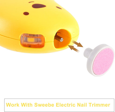 SweeBe 12 Trimmer, Set Grinding Head Replacement Pads for Electric Baby Nail File Baby Nail Clippers Grooming Kit