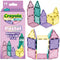 CreateOn Crayola Magnetic Tiles, Building Set for Kids, STEM Travel Toys for Ages 3+, 14-Piece Set (Pastel)
