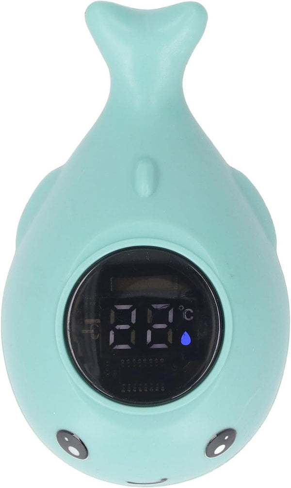 Generic LED Display Bath Thermometer Floating Toy, Blue Whale Baby Tub Toy with