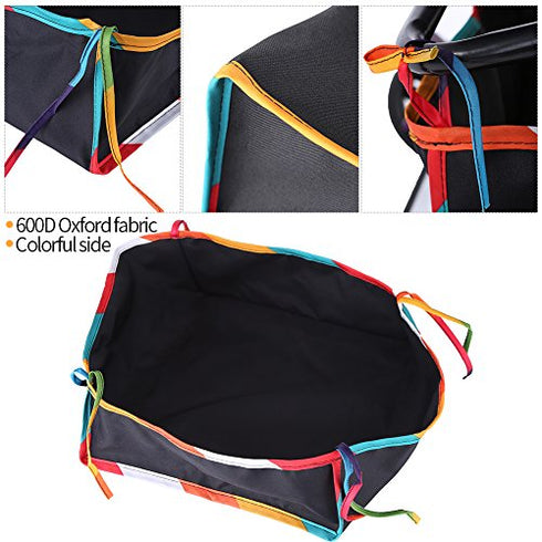Baby Stroller Basket, Under Stroller Storage Organizer Bag, Solid Oxford Fabric for Pushchair