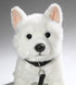 Carl Dick Plush White Shepherd Dog Toy with Lead - 9 inches Long, Soft Stuffed Animal