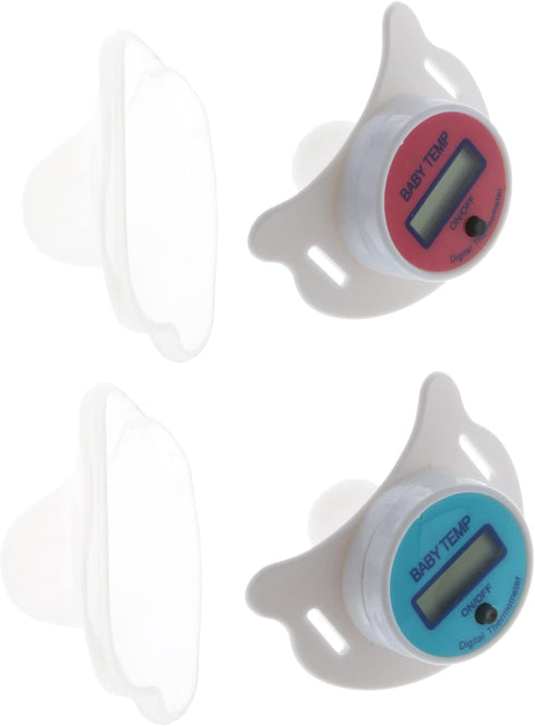 High Accuracy Thermometer LCD Display Nipple-Shaped Pacifier Babies's Heating Fever Monitor Gauge Pink/Blue Digital for Baby Oral Mouth Temperature Measuring Nipple by OTGO