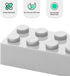Classic Building Bricks, 100 Piece 2x4 Building Blocks, STEM Creative Toys Compatible with Major Brands, Light Grey