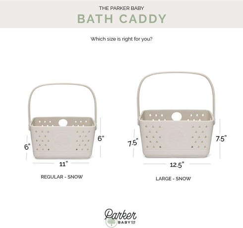 Parker Baby Large Bath Caddy | BPA Free & Food Grade Shower Caddy Organizer for Toys & Supplies | Quick-Dry, Sturdy