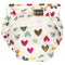 Kushies Toddler Single Diaper, White Doodle Hearts