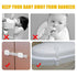 Child Safety Lock for Refrigerator, Cabinet, Drawer, Freezer & Door, 2 Extra Strong Adhesives, Pack of 4