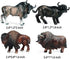 Hiawbon 12 Pcs Miniature Cattle Figurines Set - Mini Cow Models Plastic Cattle Models