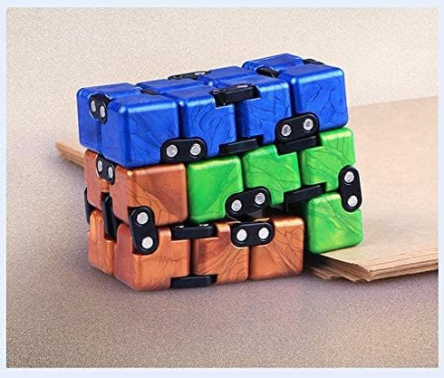 QIYI Little Golden Elephant Upgraded Infinity Cube Fidget Toy, Cool Mini Gadget for Stress Relief, Sapphire