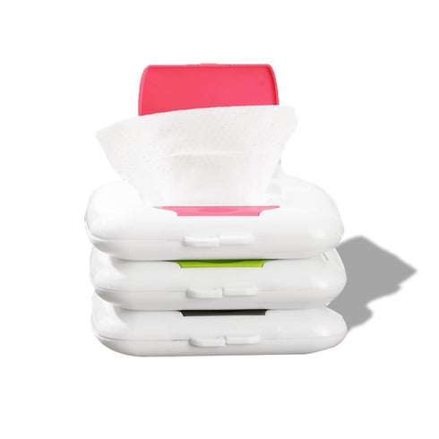 MayFancy 3pcs) Travel Wipe HolderWipes Container,Wet Wipe Container Box for StrollersHanging Refillable Wipes Dispenser
