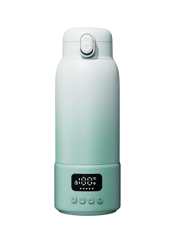 Ninebee Portable Bottle Warmer for Travel, 17oz Large Capacity, 2-Min Fast Heating, Keep