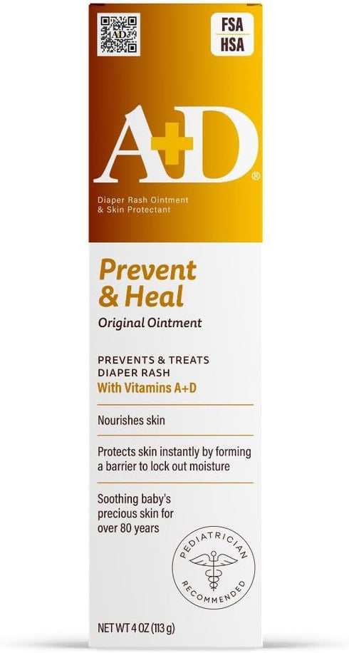 A+D Original Diaper Rash Ointment Prevents & Treats Diaper Rash, Moisturizing Skin