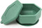 Tiny Twinkle Olive Silicone Suction Bowl with Lid for Baby & Toddler - 100% BPA Free, Microwave Safe Snack Container