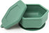 Tiny Twinkle Olive Silicone Suction Bowl with Lid for Baby & Toddler - 100% BPA Free, Microwave Safe Snack Container