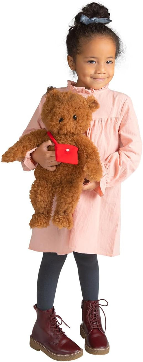 Manhattan Toy Imaginaries Bruno Bear 12" Stuffed Animal Companion with Children's Picture Book