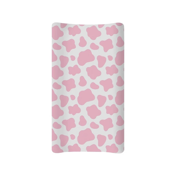 Waterproof Cow Baby Changing Pad Cover, Cozy Cradle Sheets for Infant/Toddler, Lightweight Universal Tray Table Mat