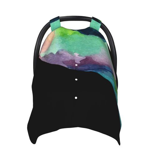 Zhbvncp Hummingbird Watercolor Baby Car Seat Cover & Breastfeeding Nursing Cover - Breathable Stretch Fabric Multi-Use