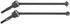 RC Car Drive Shaft, 2 Pcs Metal Front Rear Universal Drive Shaft for HIMOTO E10MTL E10MT (Black)