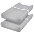 PHF Baby Changing Pad Covers, 2 Pack Ultra Soft Microfiber Sheets for Boys Girls, Grey & Grey