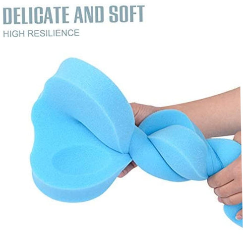 Naisicore 1 3 (4.5cm Infant Bath Sponge, Bear Shaped Baby Bath Skid Proof Bath Support, Soft Comfy Baby Shower Cushion