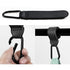 4PCS Multipurpose Stroller Hook Accessories, Leather Clips for Diaper Bags, Pet Carts, Grocery Bags, Black and Brown