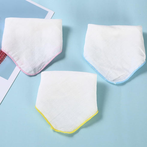COMPUKAS 9pcs 30x30cm Burp Towels Cotton Small Square Kerchiefs High Density Water Absorption Soft Saliva Wipers