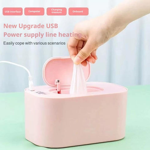 Generic Baby Wipe Warmer,Portable Large Capacity Wipes Warmer Dispenser with LED Display,Fast and Even