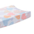 Rainbow Hearts Pink and Purple Changing Pad Cover for Infants