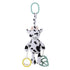 Apricot Lamb Baby Activity Toy for Stroller or Car Seat, 8.5 Inches, Plush Cow Character, Gentle Rattle & Soft Teether