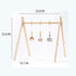 ToyKing 4 Wooden Baby Play Gym with Hanging Bar, Gym Toys and Natural Pine Wood, Perfect for Infant Development
