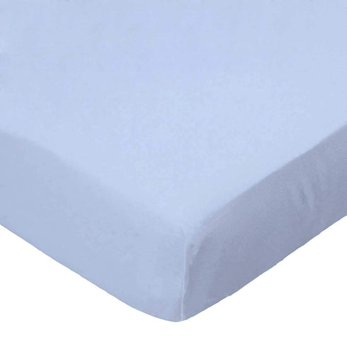 SheetWorld Fitted 100% Cotton Flannel Mini Crib Sheet 24 x 38, Blue FS4, Made in USA