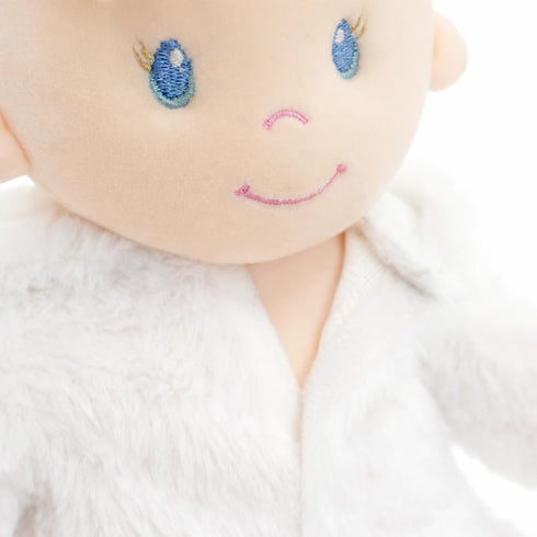 12" June Garden Sweet Dolly Snowbun - Stuffed Ultra Soft Baby Doll for Birth and Up - Bunny Outfit