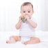 TOPGOMES Teething Toys, BPA Free Silicone Soft Ball Teether for Babies Ages 6 Months+, 2 Pack (Sage+Ether)