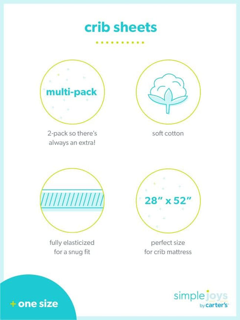 2-Pack Simple Joys by Carter's Baby Cotton Crib Sheets