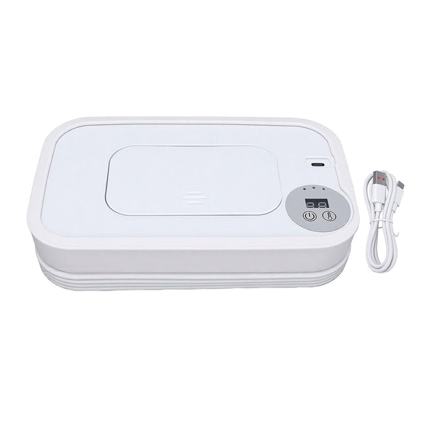 Ymiko Baby Wipe Warmer, Foldable Portable Wipes Dispenser with Smart Temperature Control