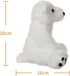 Plush White Polar Bear Stuffed Animal Toy, Soft Cuddly Apricot Lamb for Child (8 Inches)