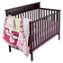 Tiddliwinks Raspberry Garden Striped Crib Fitted Sheet