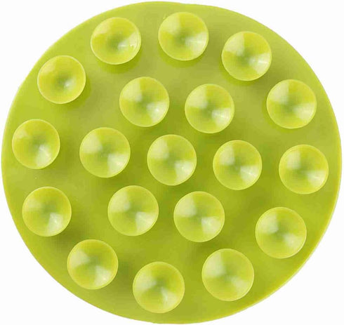 Children's Tableware Sucker Baby Kids Magic Suction Mat, Portable Double-Sided Anti-Slip Plate Bowl Cutlery (Green)