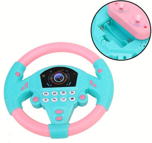 Eco-Friendly Children Steering Wheel Tool - Durable Non-Toxic Healthy Plastic for 4-6 Years Old Infant Music Sense