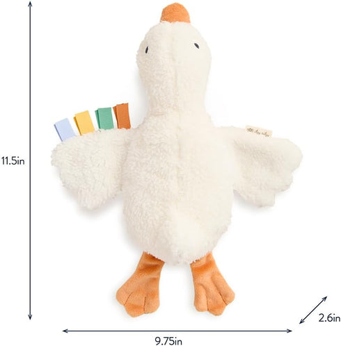Itzy Ritzy Huggable Lovey Soft Plush Baby Comfort Toy & Snuggle Companion with Sensory Ribbons - Machine Washable